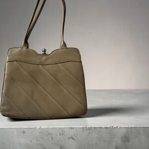 Vintage 1980s Tan Shoulder Bag